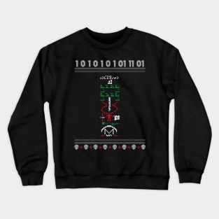 Ugly Arecibo Message Christmas Alien Astronomy Space Gift Crewneck Sweatshirt